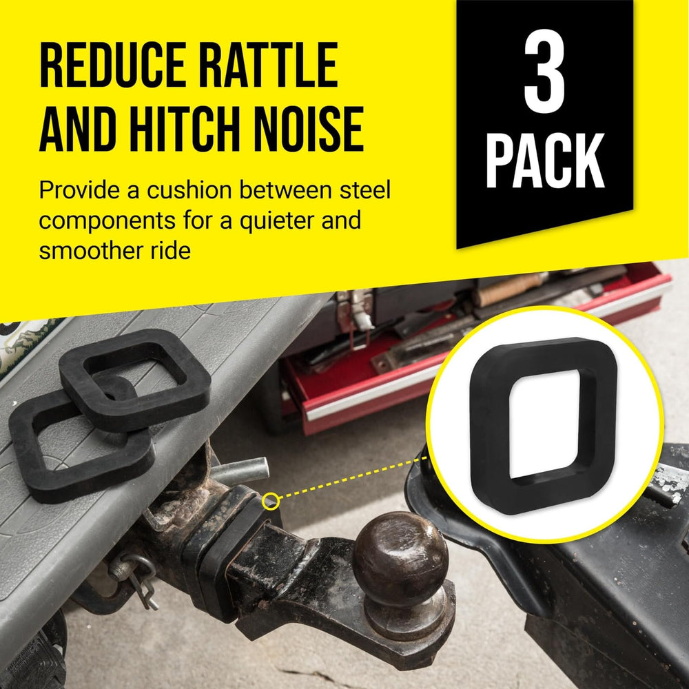 Mission Automotive 2-Inch silencer pad side view highlights vibration dampening for smoother towing.