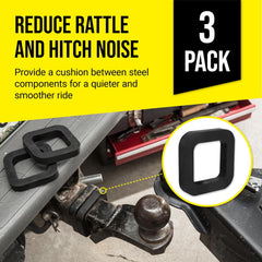 Mission Automotive 2-Inch silencer pad side view highlights vibration dampening for smoother towing.