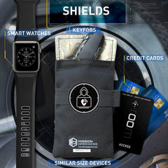 Mission Darkness Faraday Bag inside-use demonstrates shielding for spare keys