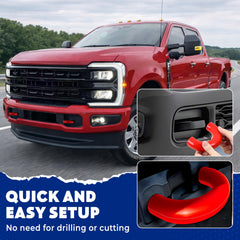 MITANLUXI front tow-hook cover integrates with 2026 Super Duty upgrades.