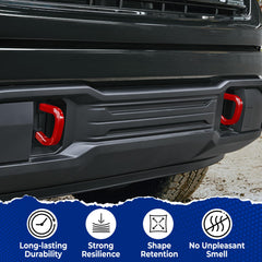 Tool-free fit demonstration of MITANLUXI tow hook cover on Sierra 1500