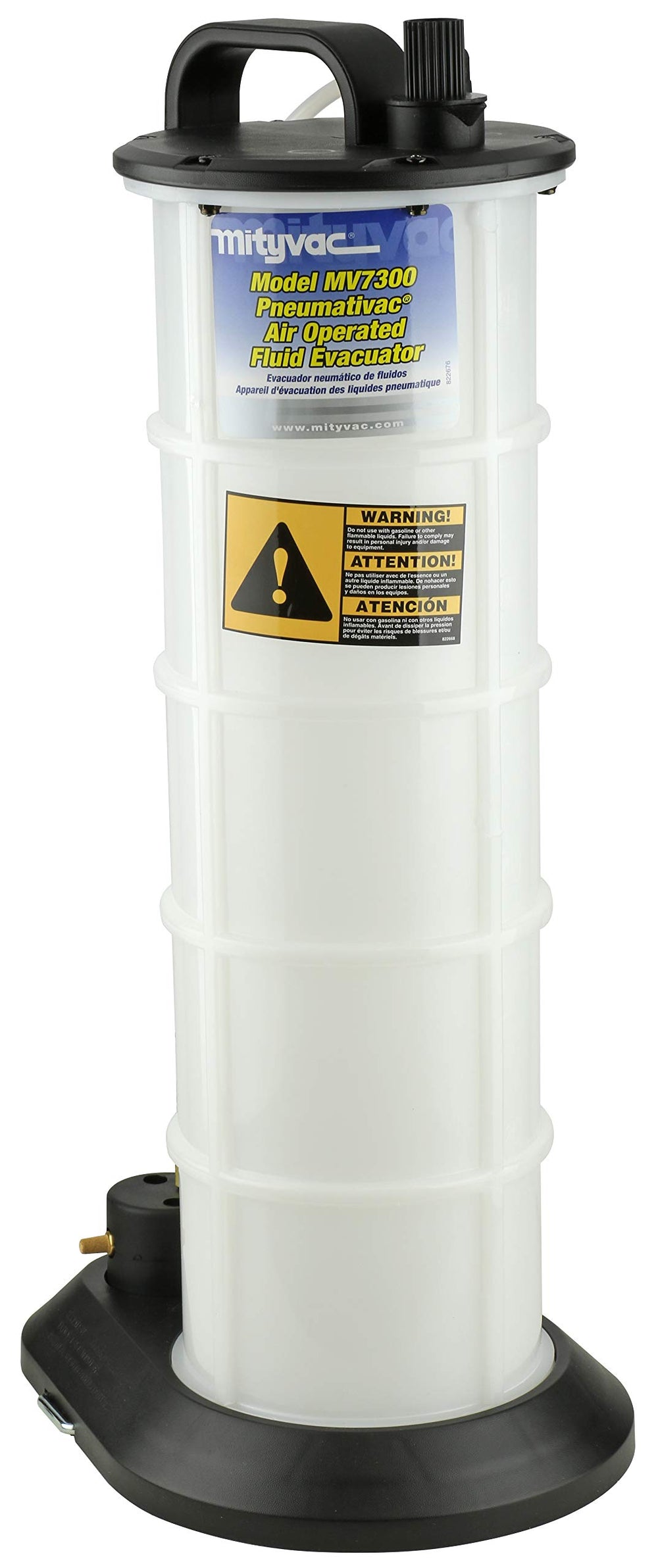 Mityvac MV7300 fluid evacuator capacity 2.3 gal supports draining oil and coolant efficiently