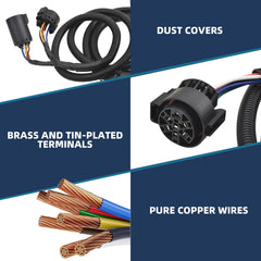 MITZONE 7-pin RV blade connectors ready for 5th wheel or gooseneck.
