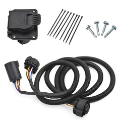 MITZONE 7-pin trailer wiring plug harness for universal fit and durable brass terminals.
