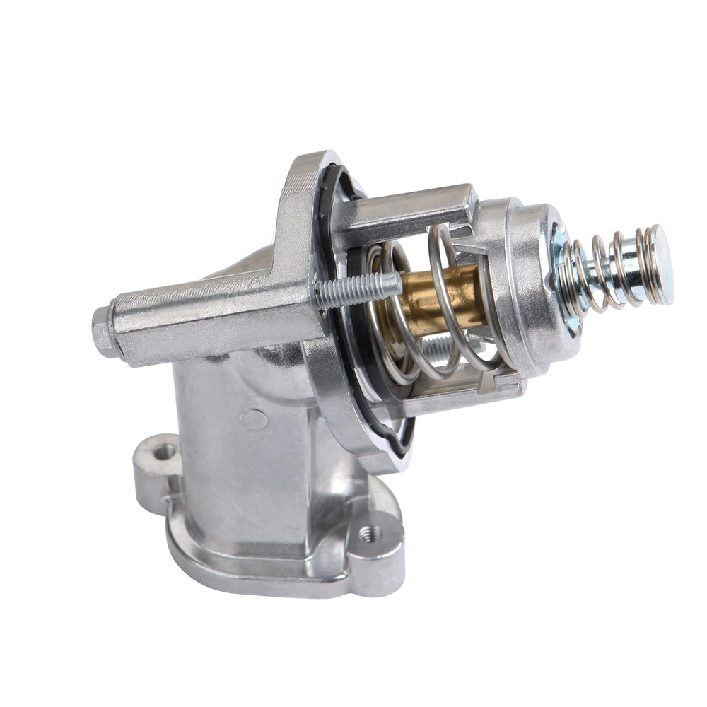 MITZONE engine coolant thermostat housing assembly shown in full view, engineered for reliable cooling under demanding conditions.