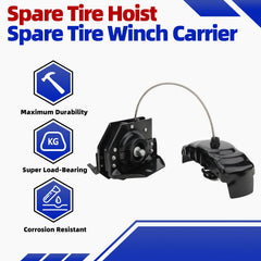 MITZONE spare-tire-hoist components displayed for clarity