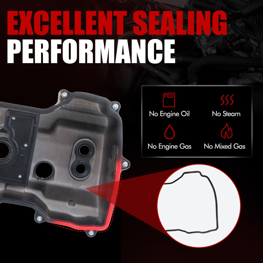 Gasket seating detail on MITZONE valve cover for a secure seal