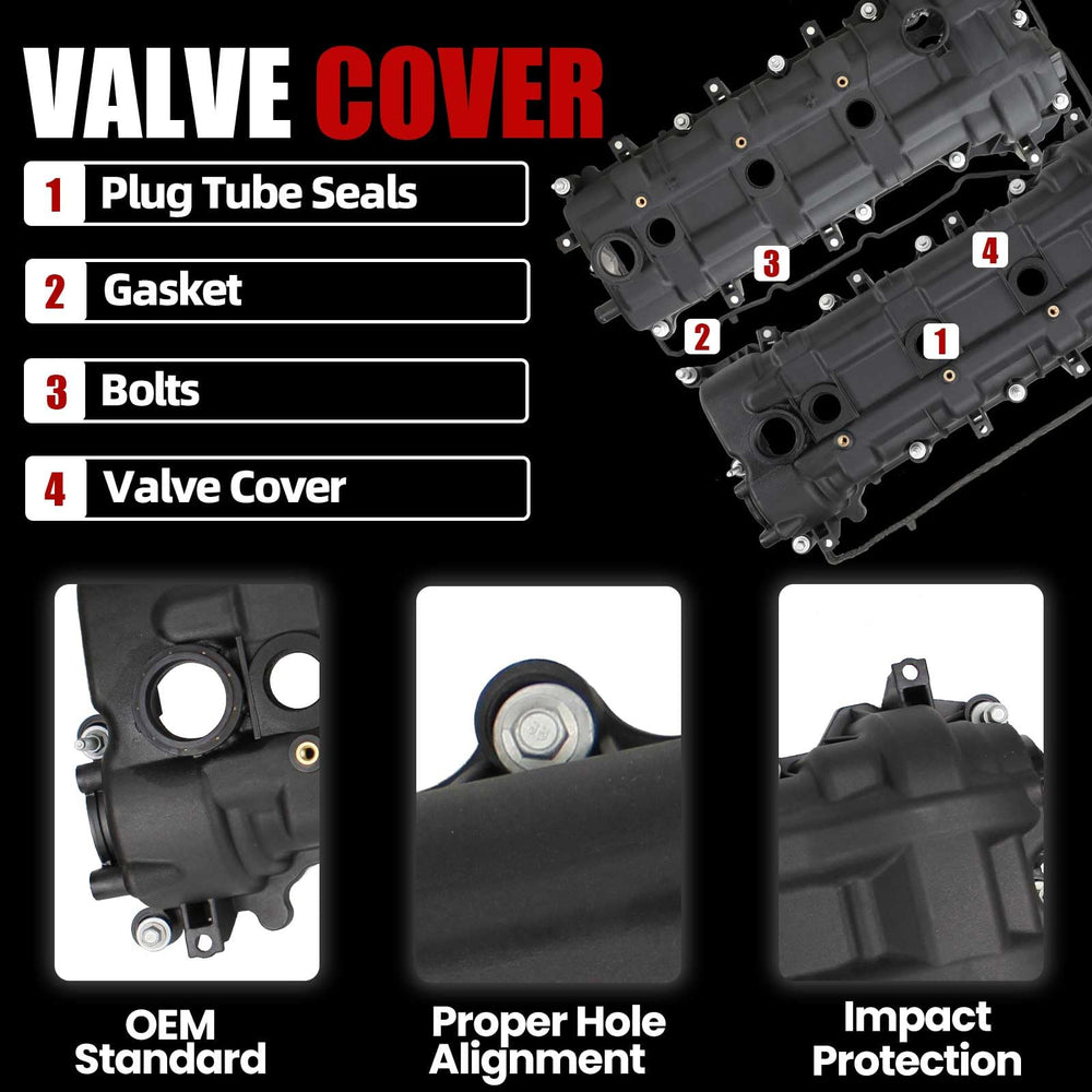 MITZONE valve cover includes gasket, bolts, and plug tube seal for complete kit.