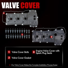 MITZONE valve cover kit supports 3.5L/3.7L V6 engines during service.