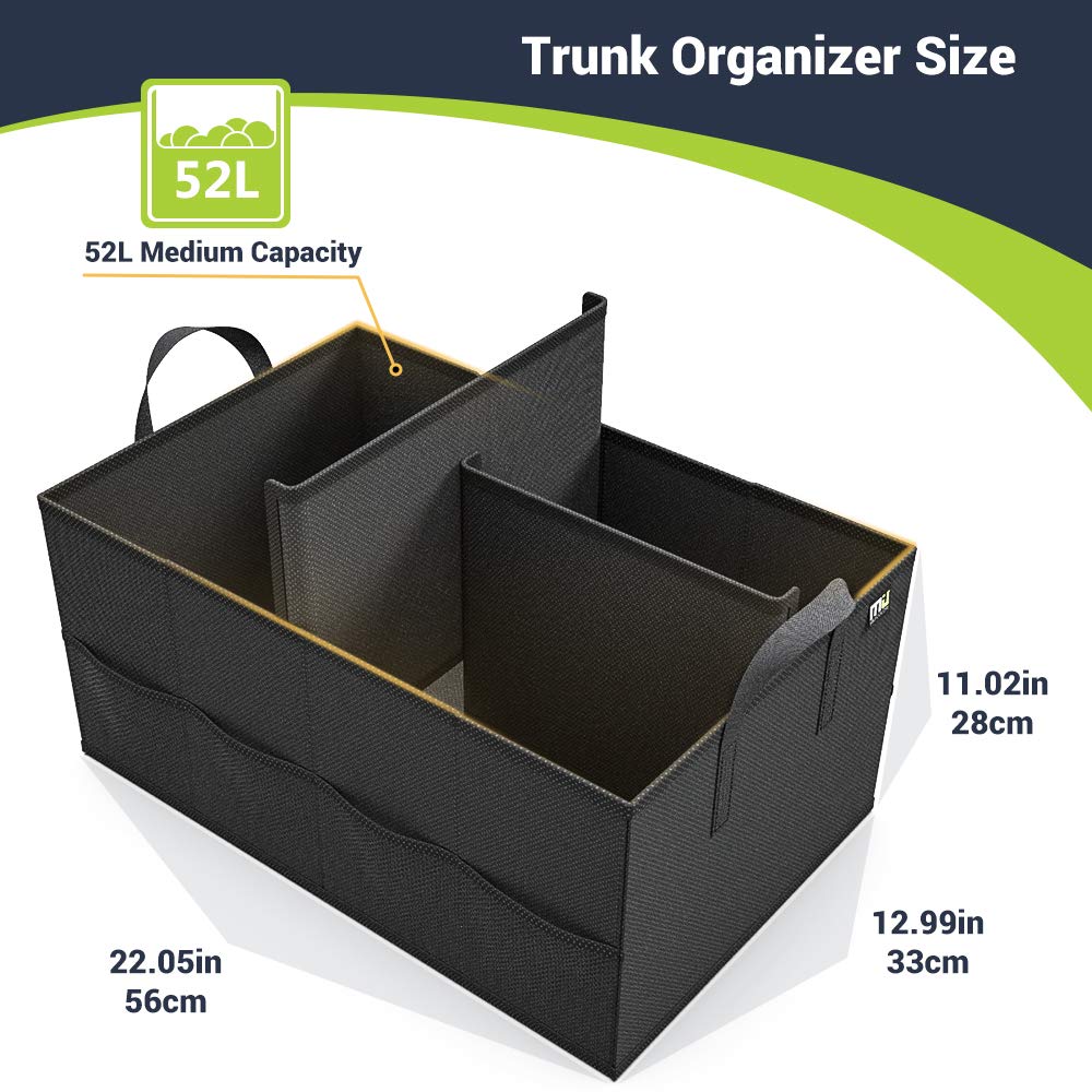 MIU COLOR trunk organizer non-slip bottom keeps items secure during turns