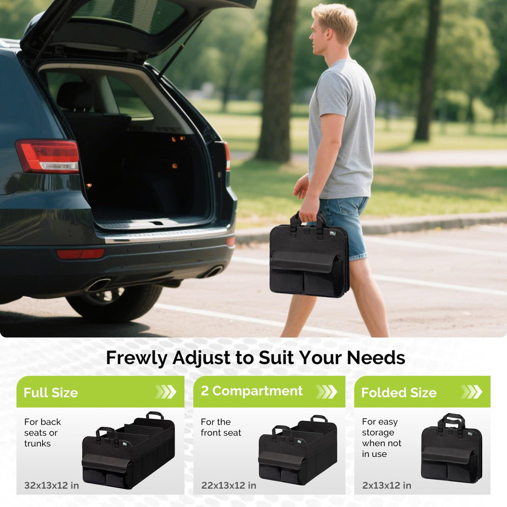 MIU COLOR trunk organizer removable dividers enable flexible configurations.
