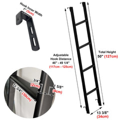 MIWOOYY adjustable length ladder can be cut to fit bunk height
