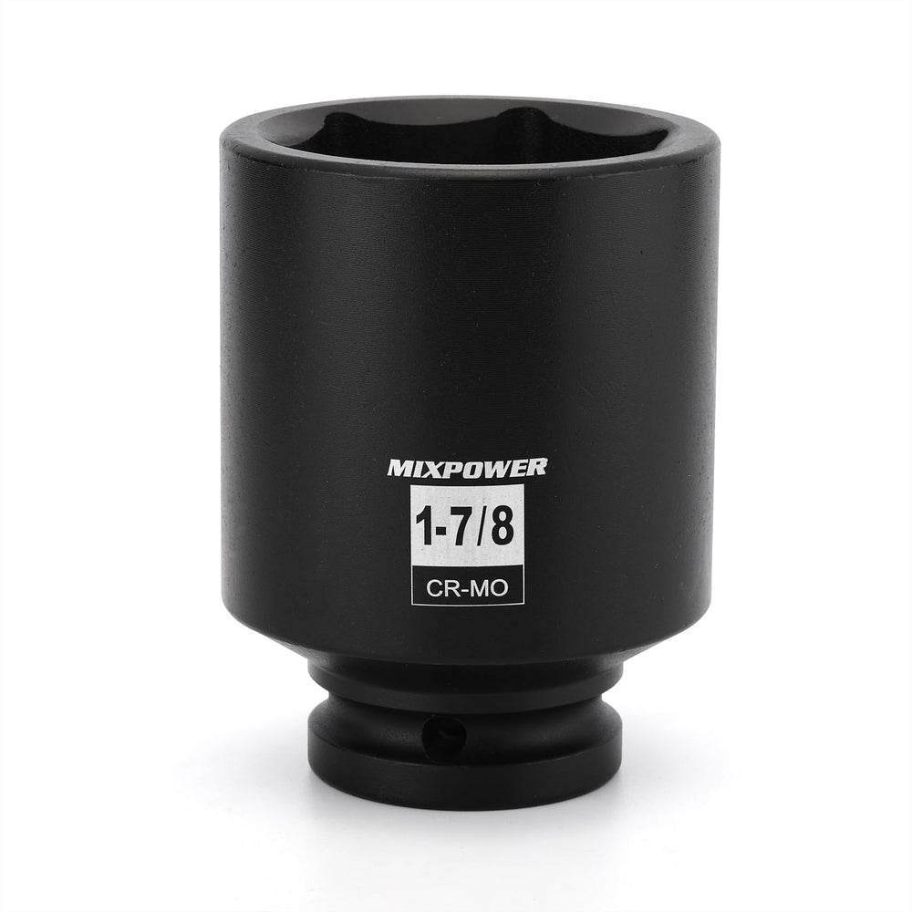 MIXPOWER 3/4 inch drive deep impact socket with size etching for quick identification