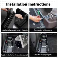 Easy-install, secure under-seat organizer for clutter-free cab.
