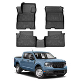 Mixsuper Maverick floor mats front view protect cabin with waterproof coverage.