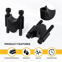 M MATI 7-8 inch handlebar riser top view highlights mounting surface clarity.