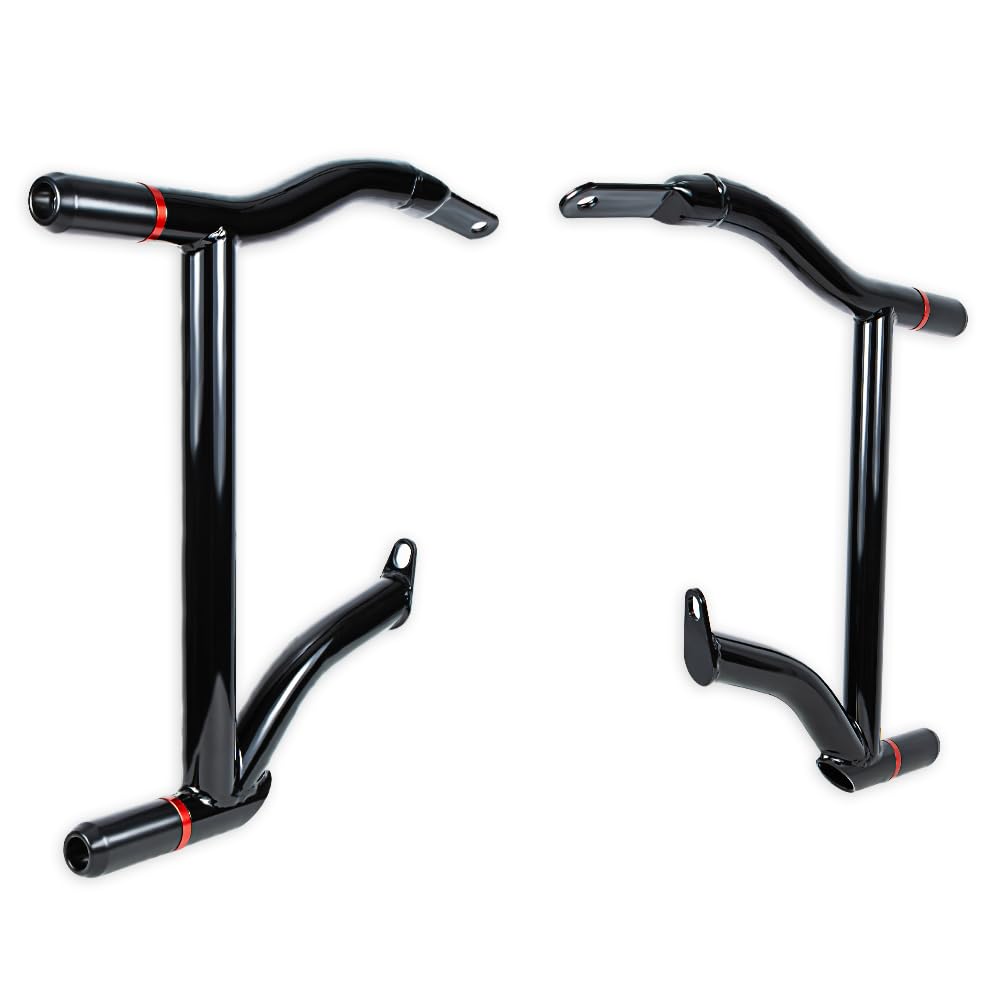 M Maintenanse saddlebag guards on the right side shield Harley touring bags.