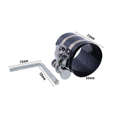 MMonDod engine piston installation view demonstrates professional tool access.