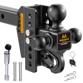 MMTowus tri-ball hitch assembly for versatile trailer connections