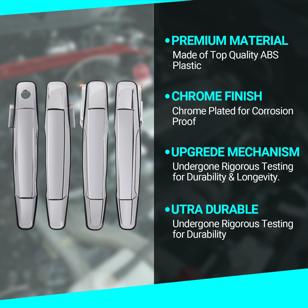 MNJWS 4pc door handle kit pack, complete exterior replacement for GM SUVs
