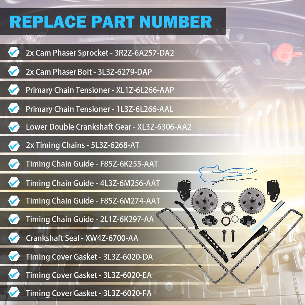 MNJWS 5.4 timing chain provides reliable engine timing