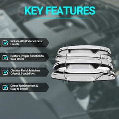 MNJWS exterior chrome door handle rear-right upgrade with polished chrome
