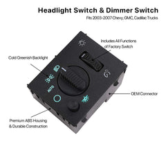 MNJWS headlight switch dimmer packaging box ready-to-install accessory.