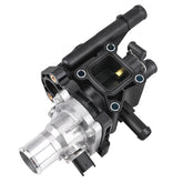 MNJWS thermostat housing with gasket and sensor for reliable cooling.