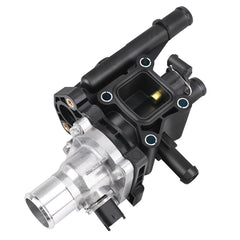 MNJWS thermostat housing with gasket and sensor for reliable cooling.