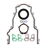 MNJWS timing cover gasket set assembly view for GM Vortec engines with precise fit