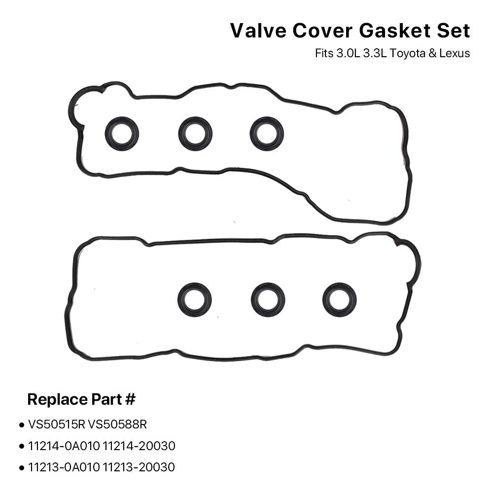 MNJWS valve cover gasket set installation ready for compatible Toyotas