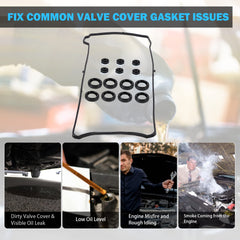 MNJWS valve cover gasket set packaging label shows model compatibility.