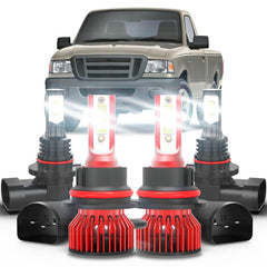 MNWHUC Ford Ranger 9007 high/low beam LED bulbs deliver brighter night driving.