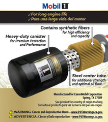 Mobil 1 M1-103A canister: heavy‑duty design supports higher pressure filtration.