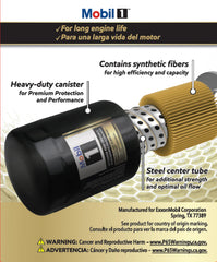 Mobil 1 M1-113A oil filter inside view showing filtration media.
