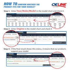 MOCA Autoparts vehicle compatibility chart communicates versatile fit options.