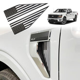 MOCHENT F150 flag decal front view highlights bold, durable black-and-white design.