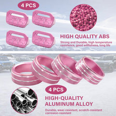 MOCHENT pink window switch knob cover for Gladiator JT complements rugged interior