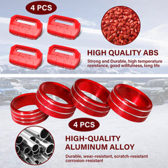 MOCHENT red metallic knob texture enhances interior feel and grip.