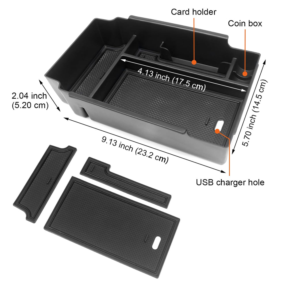 MOCHENT center console includes USB access hole for charging cables