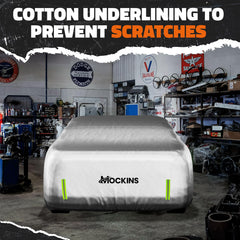 Mockins night-visible reflective strips enhance safety during low light.