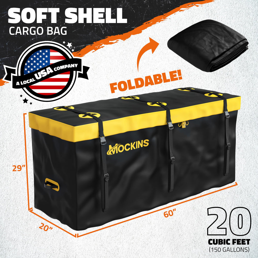 Mockins waterproof cargo bag with reinforced seams protecting gear from rain