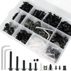 MOCODUO 195-piece stainless fairing bolt kit for bikes, universal fit and corrosion resistance.