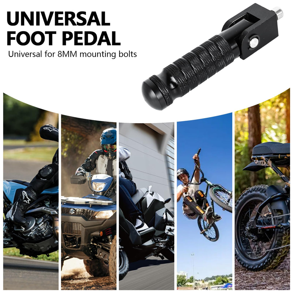 MOCODUO pegs mounted on a motorcycle illustrating stability during ride
