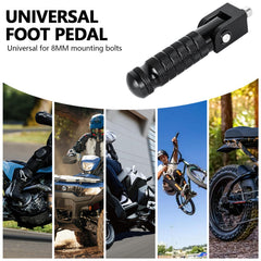 MOCODUO pegs mounted on a motorcycle illustrating stability during ride