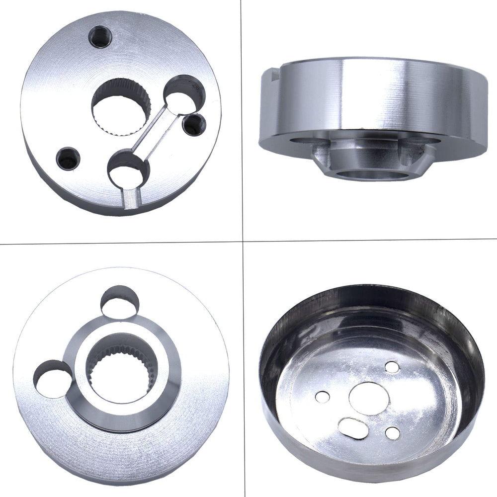 MOCW billet aluminum hub adapter with black powder coat finish for durability