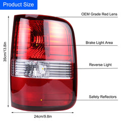 MOCW tail light right rear red lens improves signaling and safety.