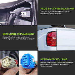 MOCW tail light designed for IP67 weather resistance for all-weather driving.