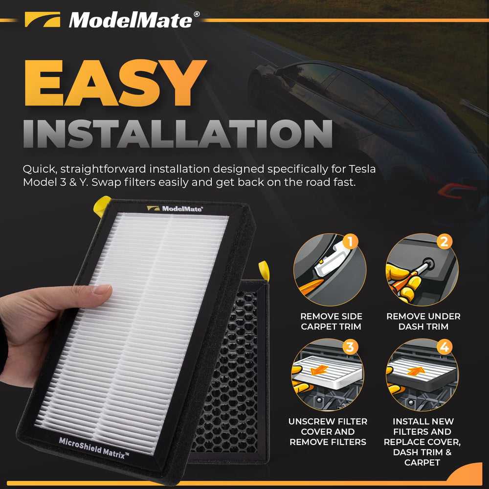 ModelMate air filter closeup captures trapped dust and fine particles.