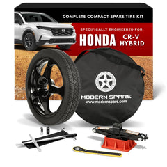 Modern Spare CR-V Hybrid spare wheel 18x4 for quick roadside readiness.